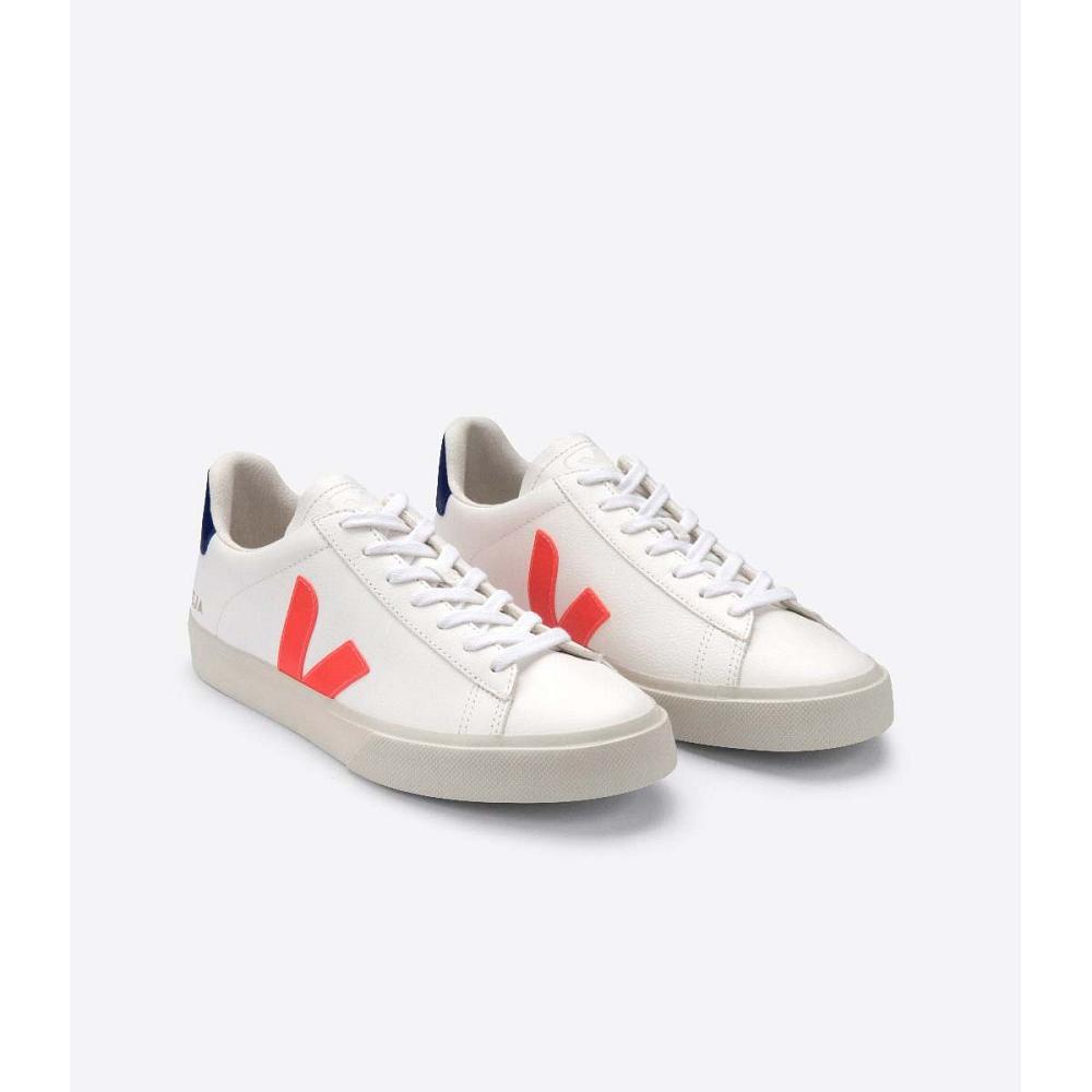 Veja CAMPO CHROMEFREE Low Tops Sneakers Panske White/Orange/Blue | SK 297WNB